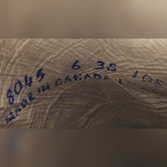 Vintage Brahma Canada West Black Leather Work Boots Lace-to-Toe Size 6 - Picture 7 of 12